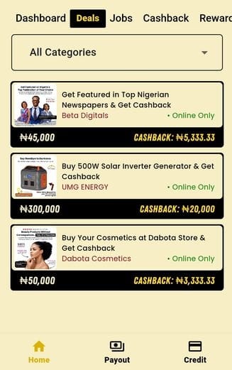 Owodaily cashback deals
