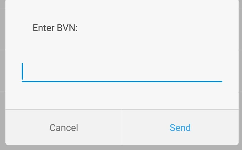 MoMo - Enter your BVN